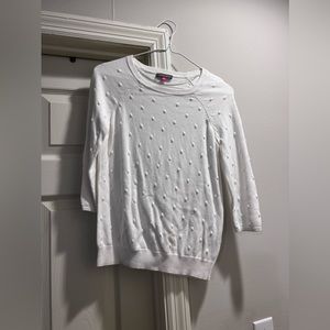 Vince Camuto Hobnail Sweater 3/4 sleeve